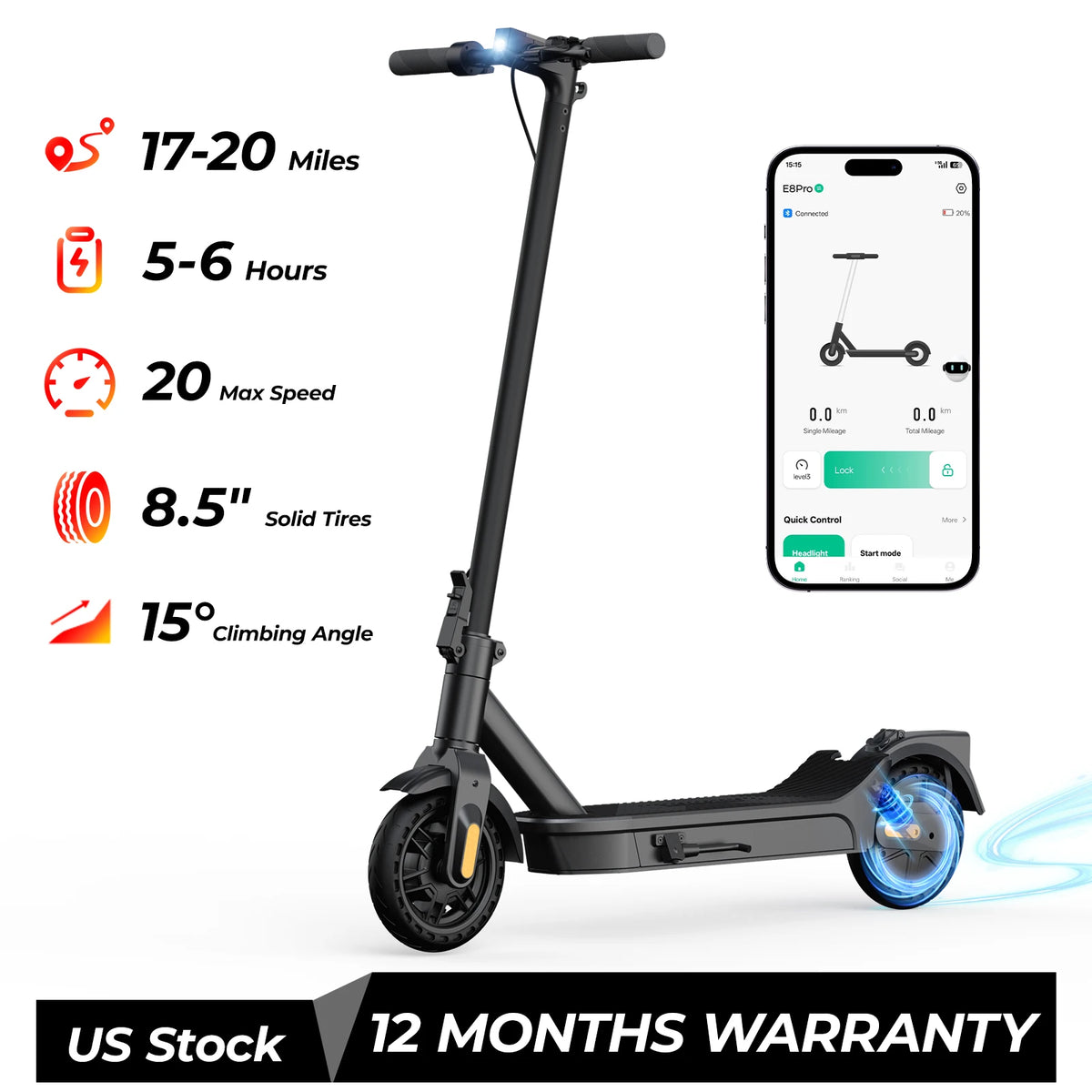 HeroPick 500W Foldable Electric Scooter For Adult Commuters