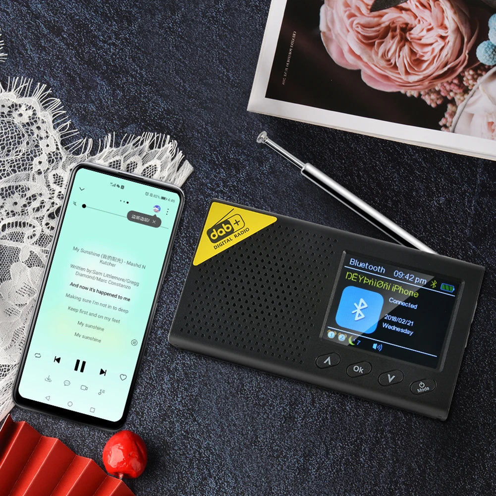 Portable Digital Radio With Bluetooth 5.0 DAB FM Receiver
