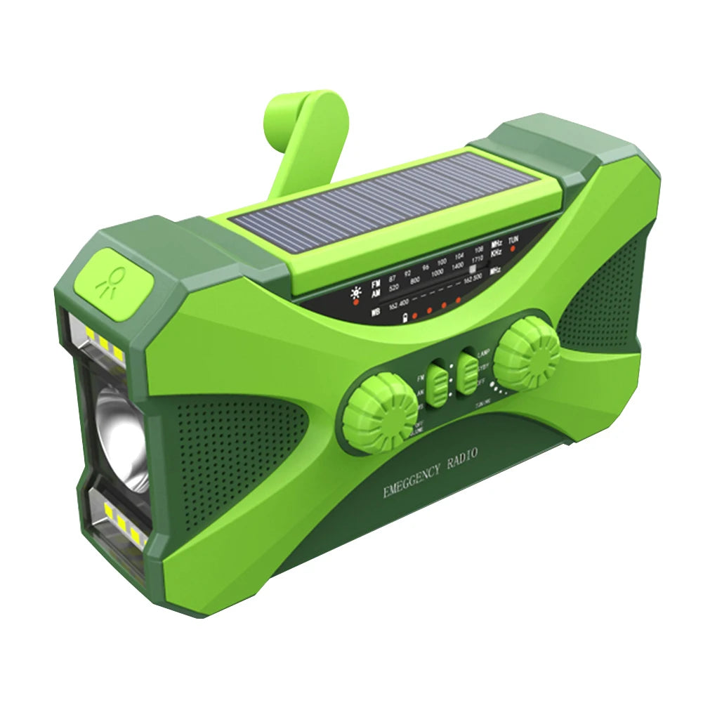 ALLOYSEED Dual Speaker Emergency Hand Crank Weather Radio