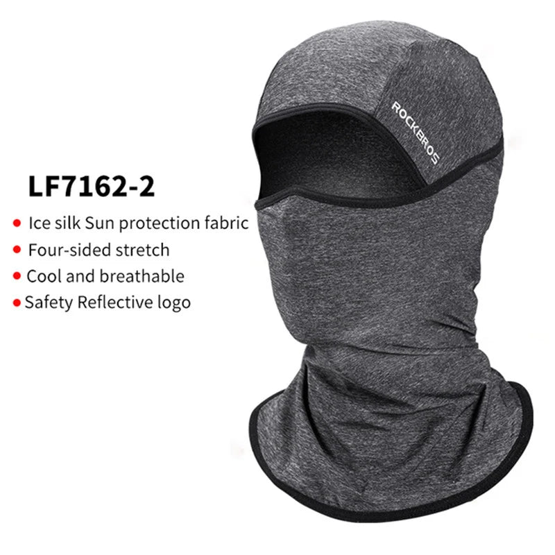 ROCKBROS Local Ship Cycling Mask Summer UV Protection Balaclava Glasses Face Breathable Hole Quick-Dry Bicycle Ice silk Mask
