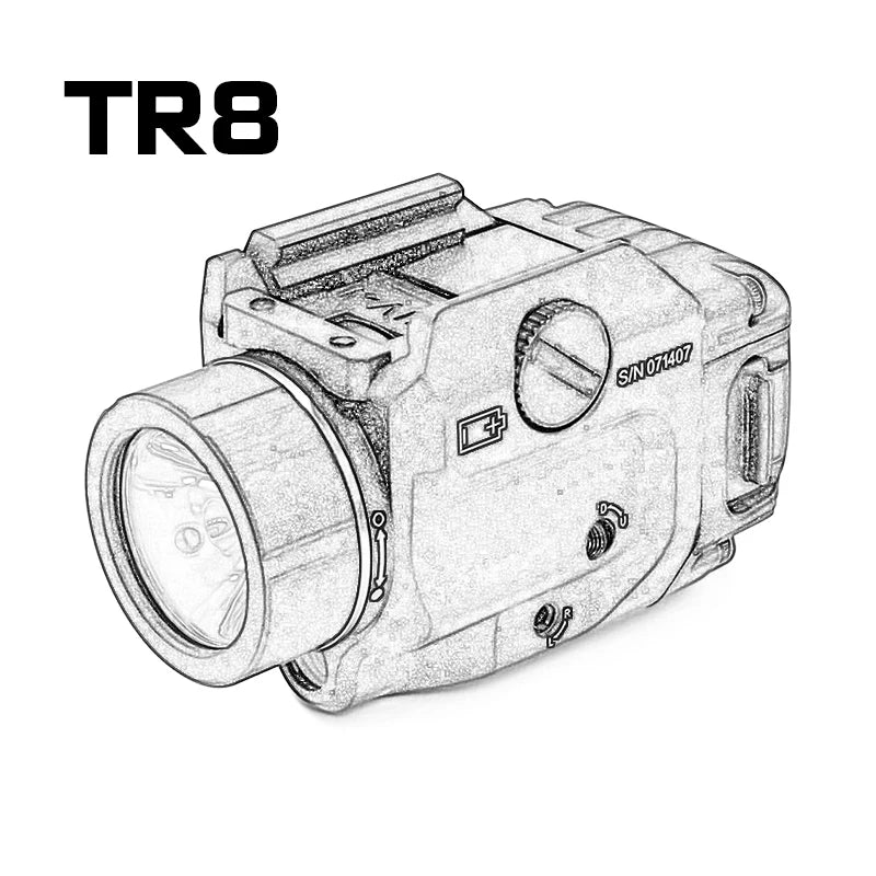 TR1 TR7 TR8 Outdoor Weapon Light 1000Lumen LED 20mm Rail
