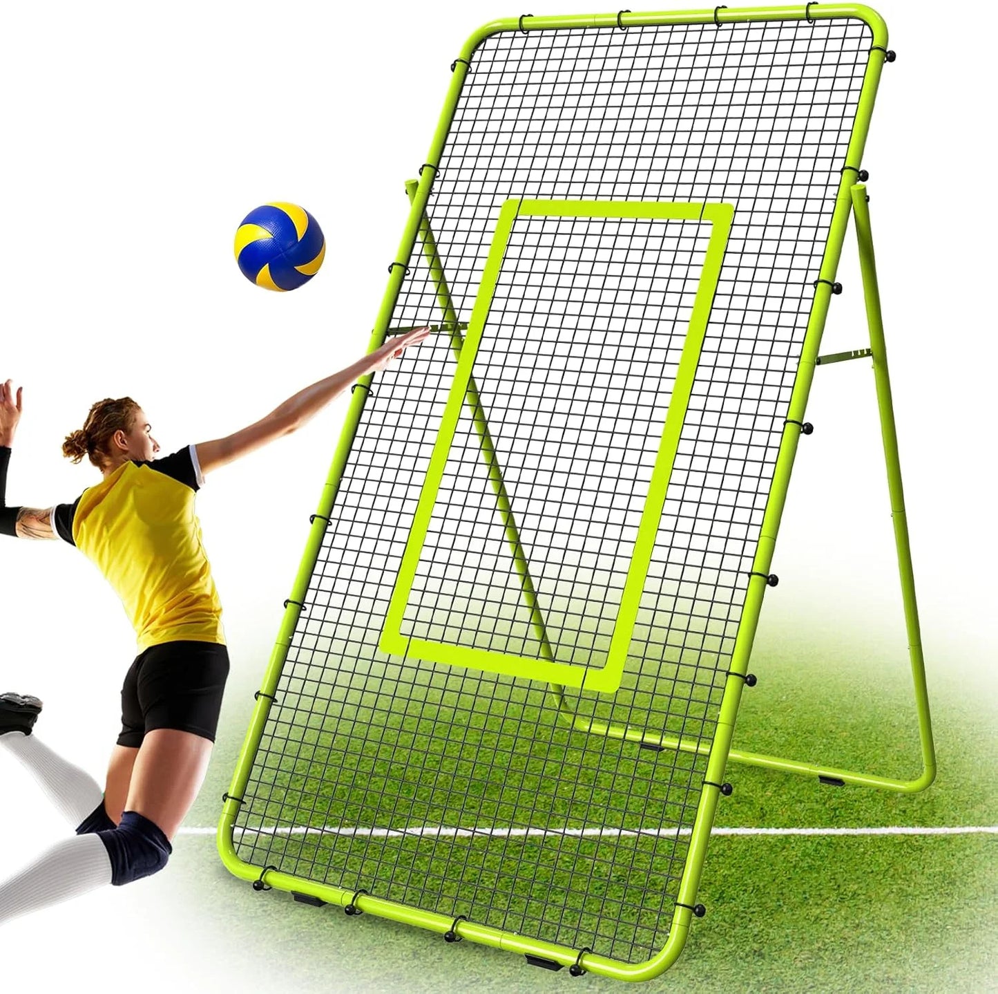 Adjustable Volleyball Net And MultiSport Rebounder For Practice