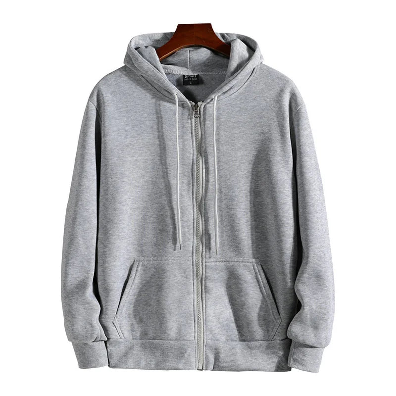 Men's Zipper Hoodie Sweatshirt Autumn Winter Casual Wear