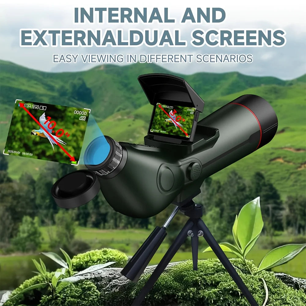 Hrvzdvw Digital Spotting Scope With Screen 4K AutoFocus Telescope