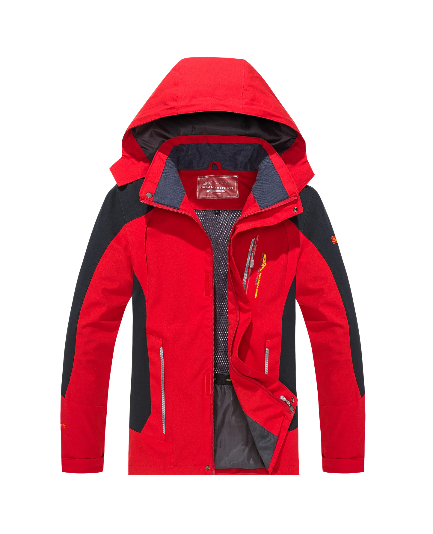 NONECN Men's Waterproof Hiking Jacket Windproof Outdoor Coat For Trekking