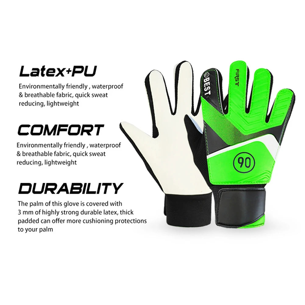 MOJOYCE Football Goalkeeper Gloves Full-Finger Anti-Slip Waterproof