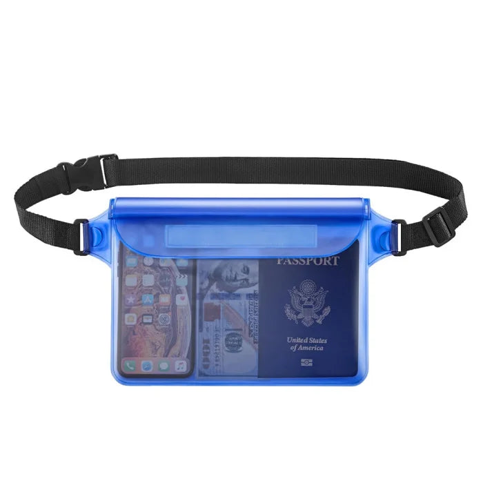 Waterproof Phone Pouch Portable Diving Waist Pack Adjustable Waist Strap Dry Bag for Beach Swimming Kayaking Boating Fishing