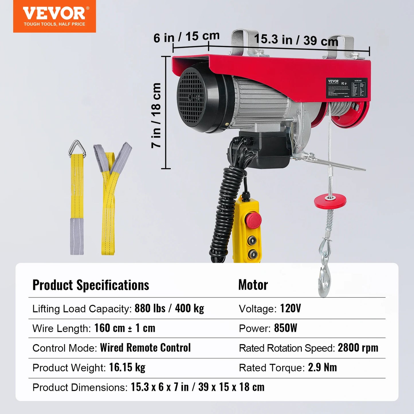 SucceBuy Electric Hoist With Wired And Wireless Remote Control