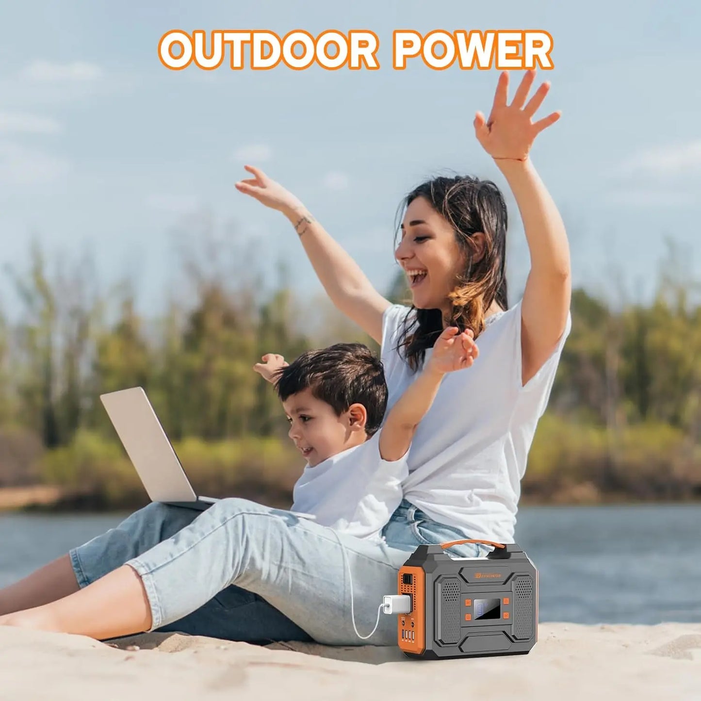 Portable Power Station 300W 280Wh Pure Sine USB Quick Charge