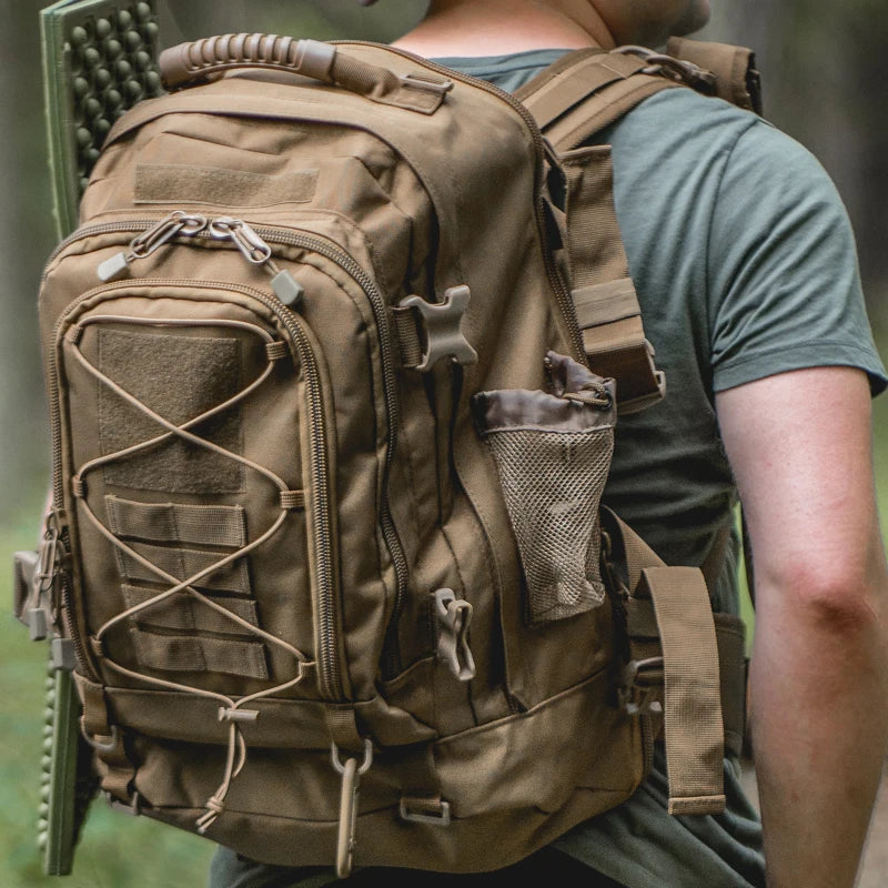 LQARMY Military Tactical Backpack for Outdoor Hiking and Camping