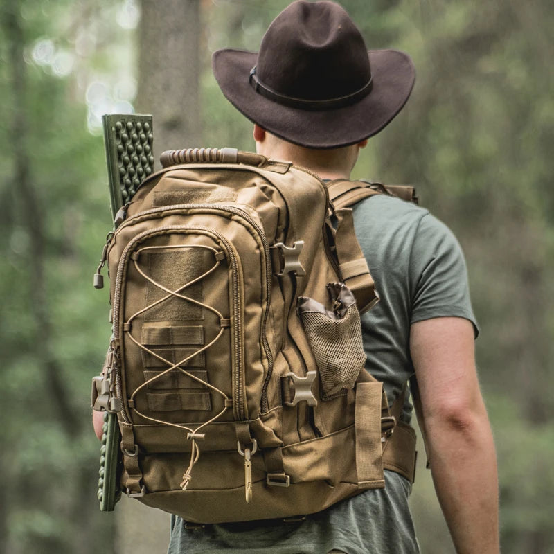 LQARMY Military Tactical Backpack for Outdoor Hiking and Camping