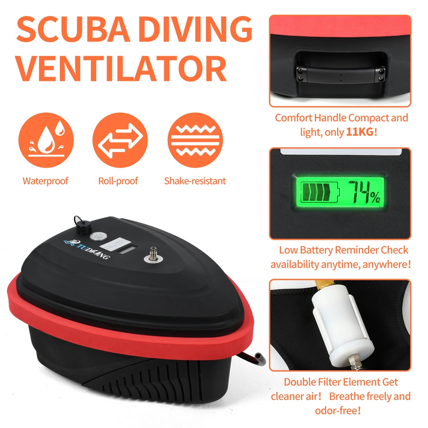 TUDIVING Tankless Diving System Portable Hookah 7 To 10 Hours
