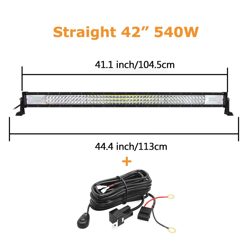 Auxtings 7D LED Offroad Light Bar Combo Beam 12V 24V