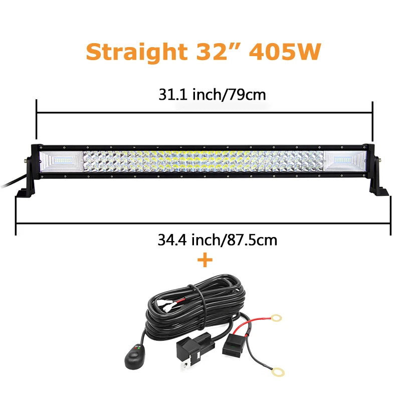Auxtings 7D LED Offroad Light Bar Combo Beam 12V 24V