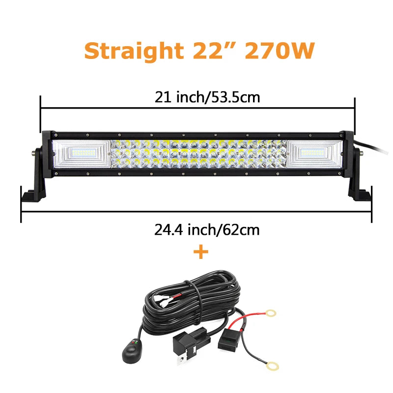 Auxtings 7D LED Offroad Light Bar Combo Beam 12V 24V