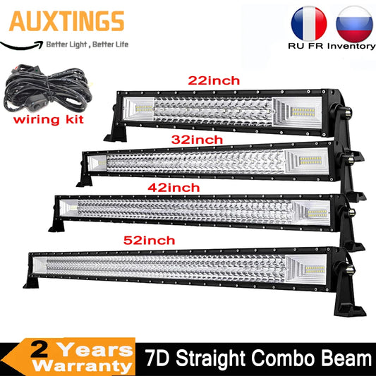 Auxtings 7D LED Offroad Light Bar Combo Beam 12V 24V