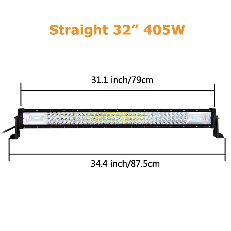 Auxtings 7D LED Offroad Light Bar Combo Beam 12V 24V