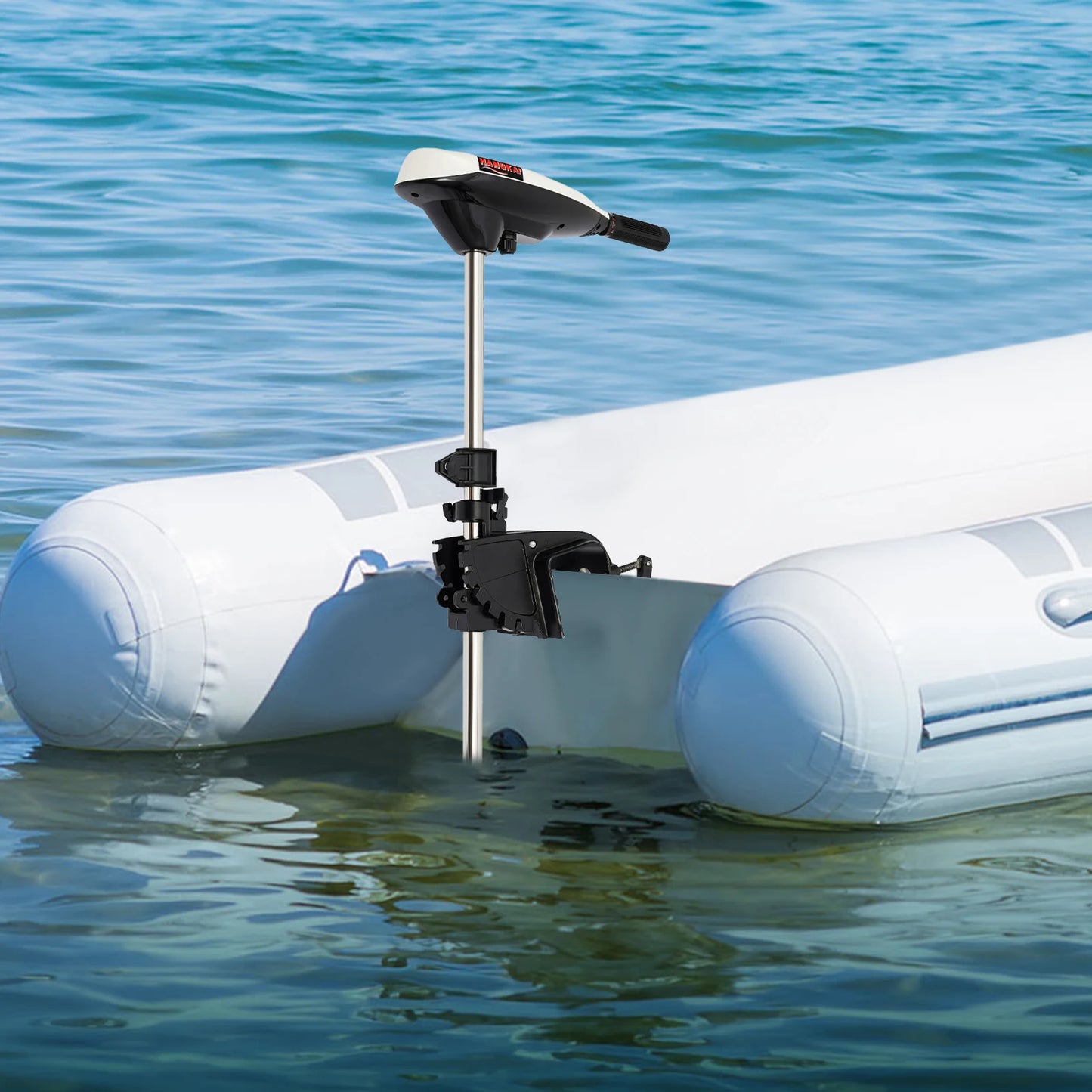 12v/66lbs Thrust Transom Mounted Saltwater Electric Trolling Motor 3 Leaves Propeller Transom Mount Trolling Motor