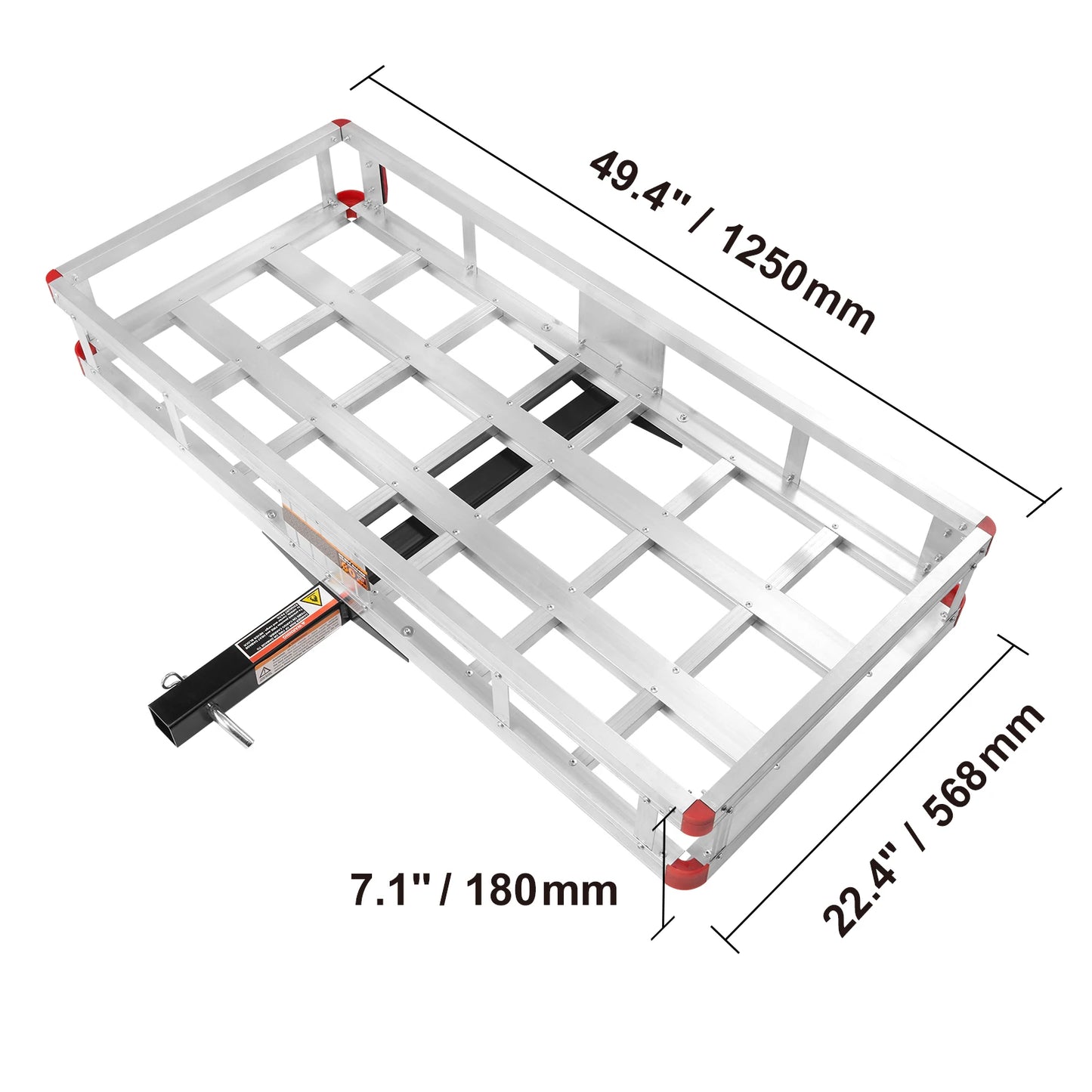 SucceBuy Aluminum Hitch Cargo Carrier Basket For Truck Camping