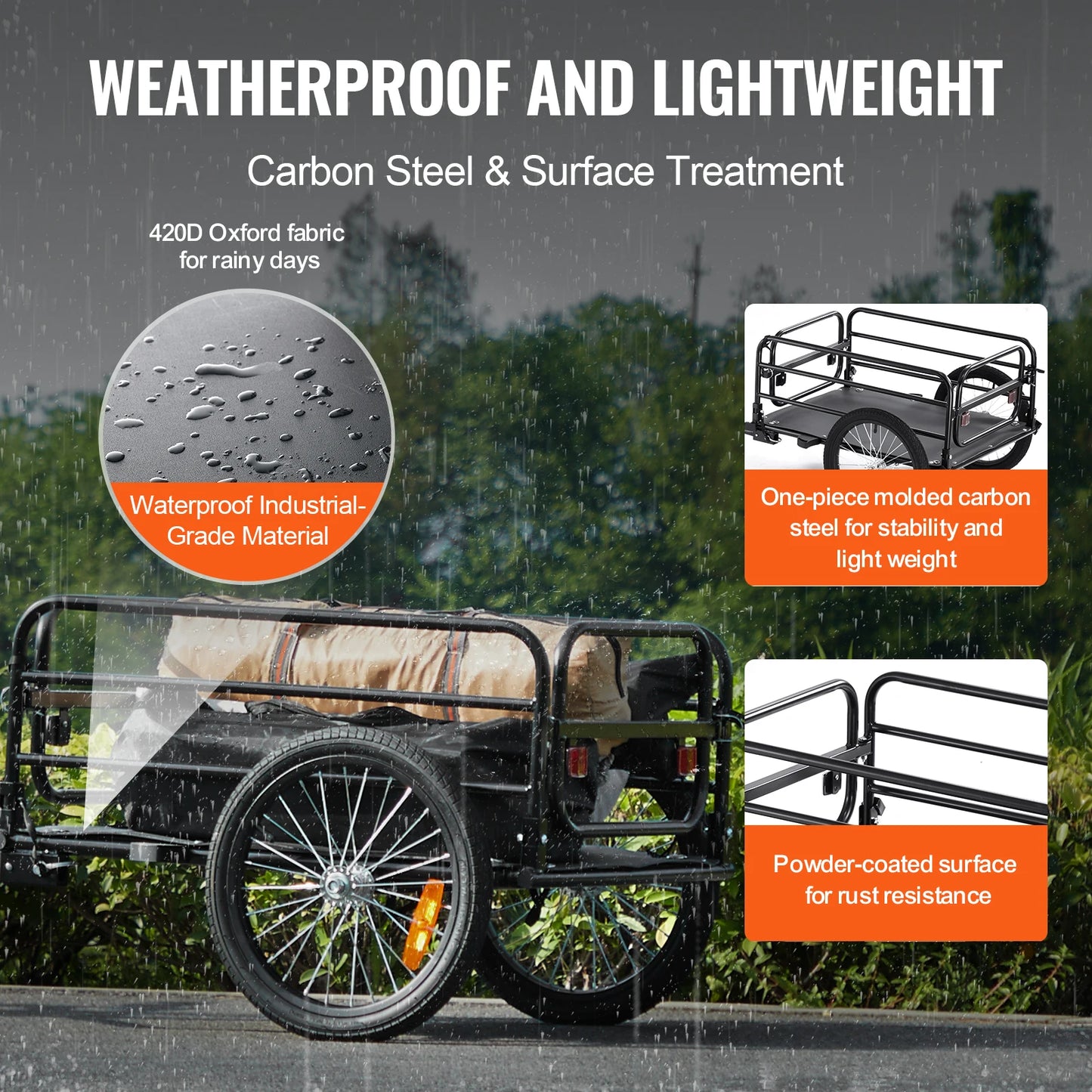 Bike Cargo Trailer Foldable Wagon Cart