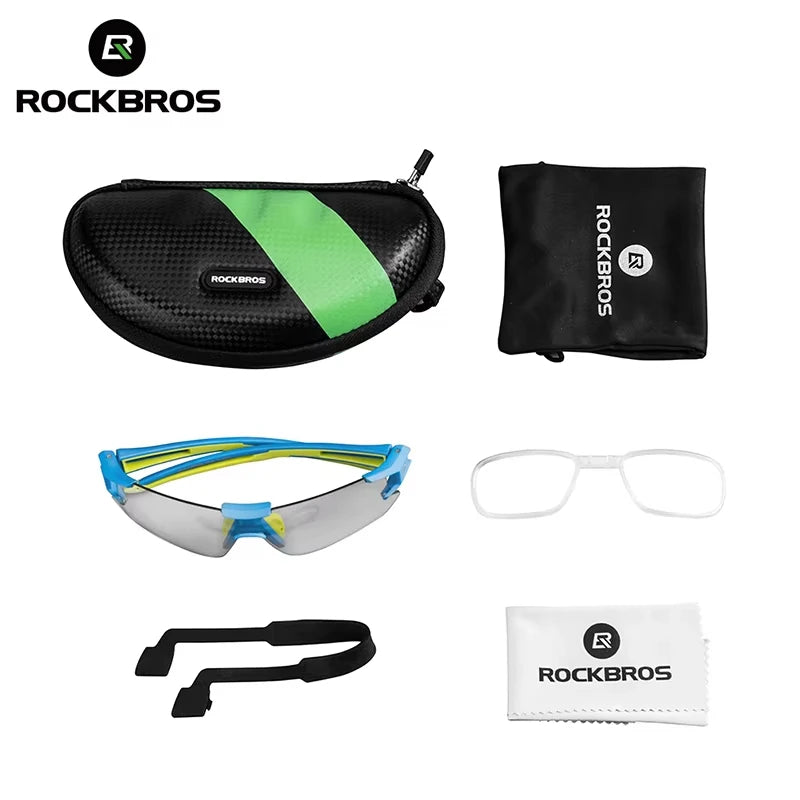 ROCKBROS Local Shipping Photochromic Cycling Sunglasses Eyewear UV400 Bicycle Glasses Outdoor Sports Bike Fishing Goggles