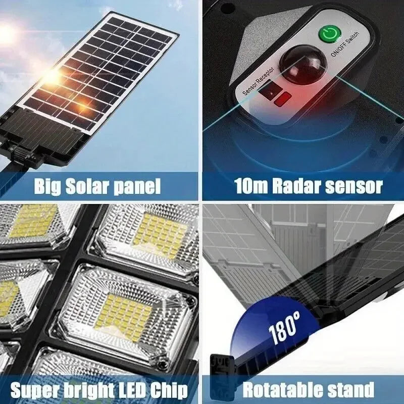 KEWEN 504LED Ultra-Bright Solar Street Light With Motion Sensor