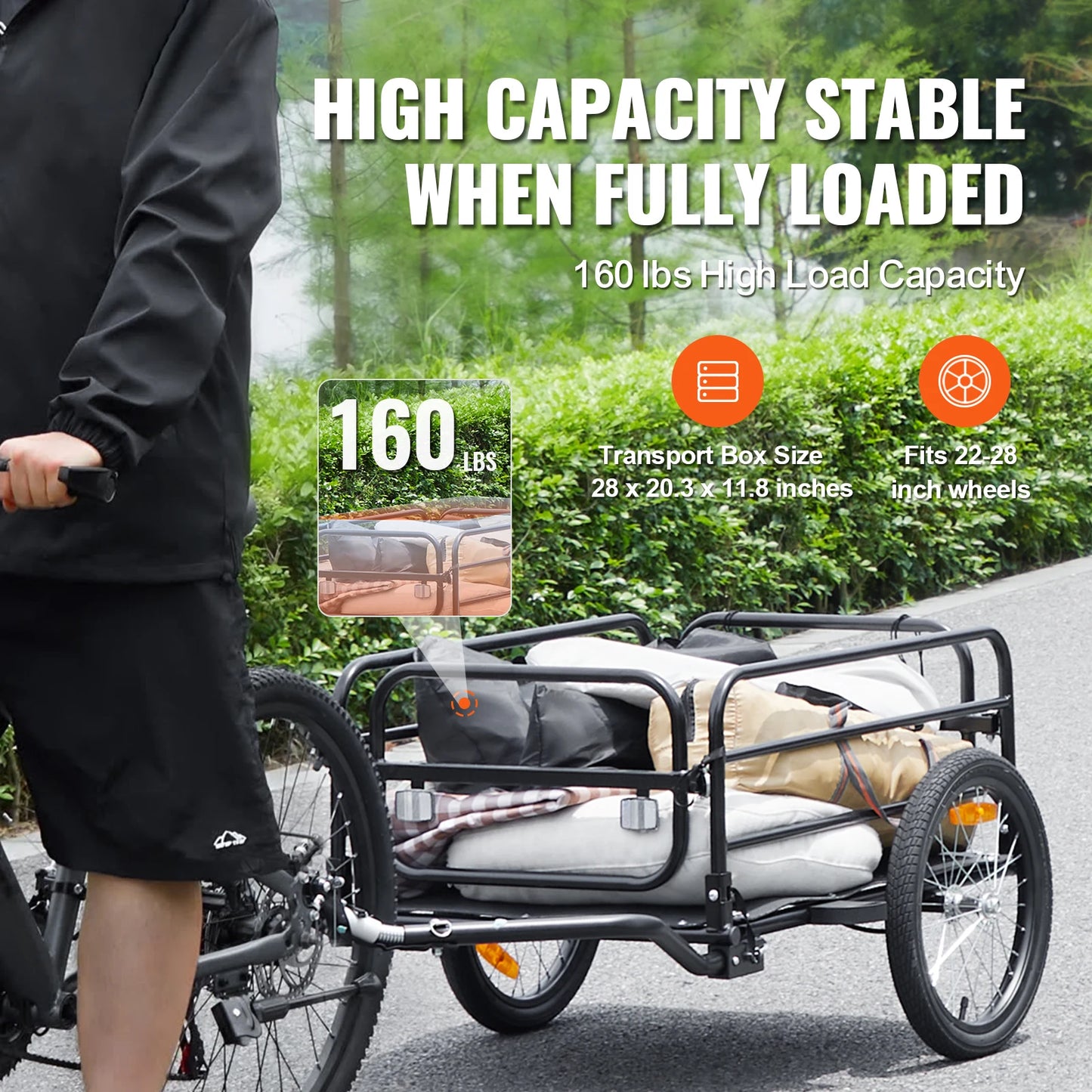 Bike Cargo Trailer Foldable Wagon Cart