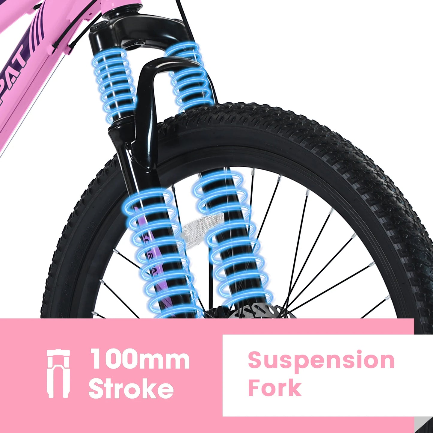 Ecarpat Women's Mountain Bike With Front Suspension And Disc Brakes