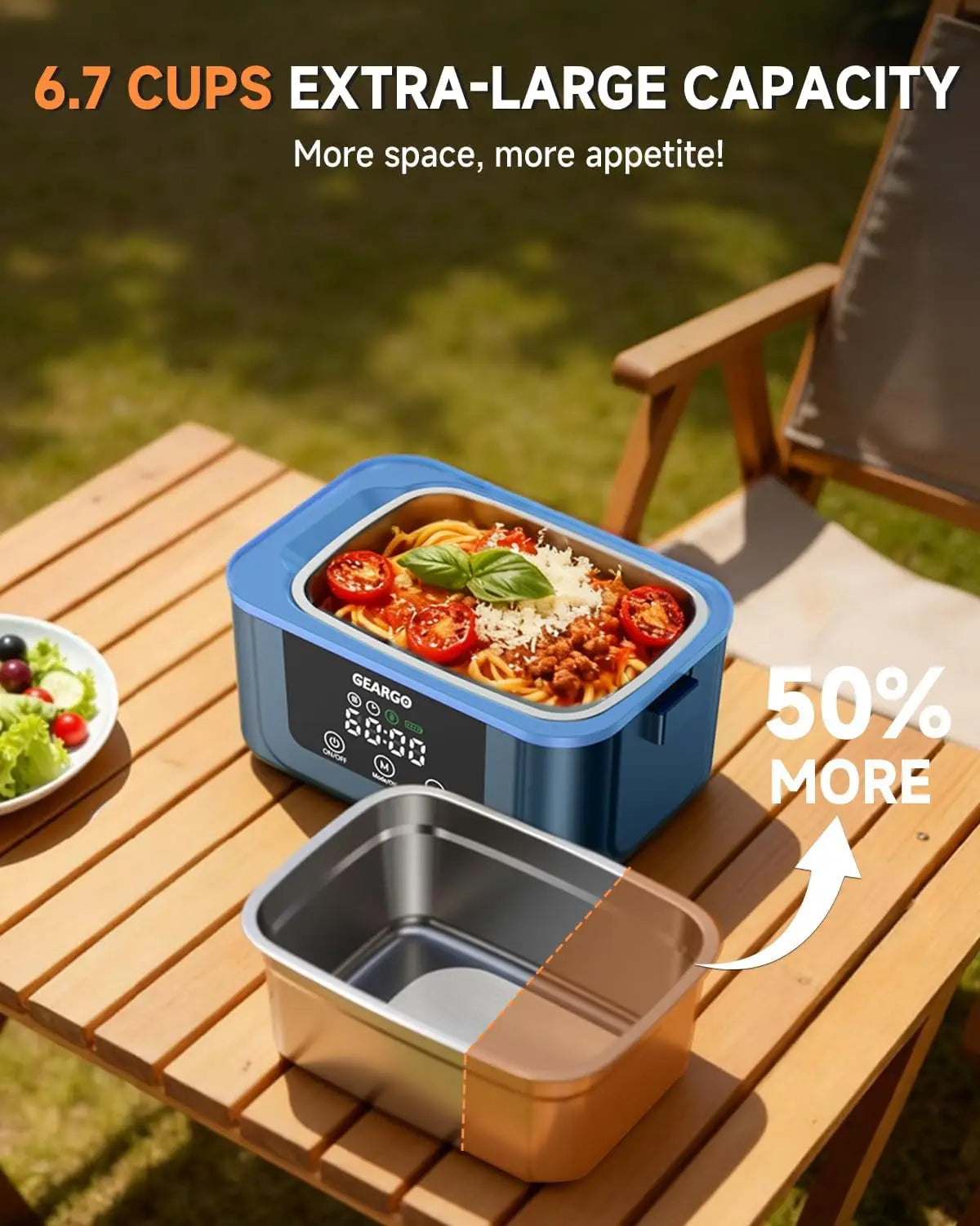 Cordless Electric Lunch Box With Self Heating Function