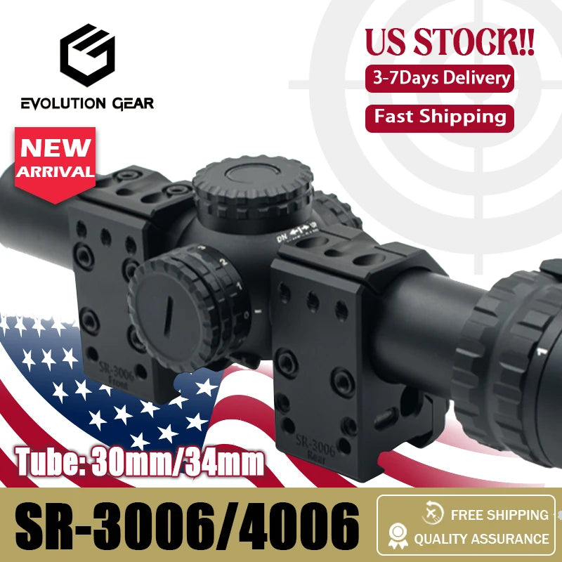 US Stock, New SR-3006/4006 Scope Mount 1.35 inch Height for 30mm 34mm Tube Scope Hunting Optics Mount