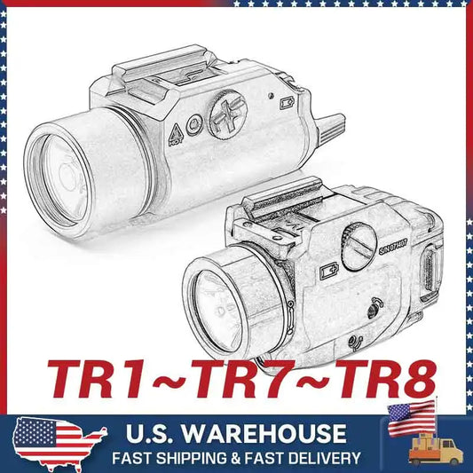 TR1 TR7 TR8 Outdoor Weapon Light 1000Lumen LED 20mm Rail