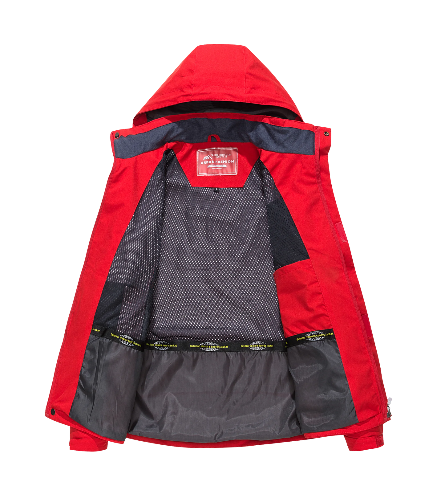 NONECN Men's Waterproof Hiking Jacket Windproof Outdoor Coat For Trekking
