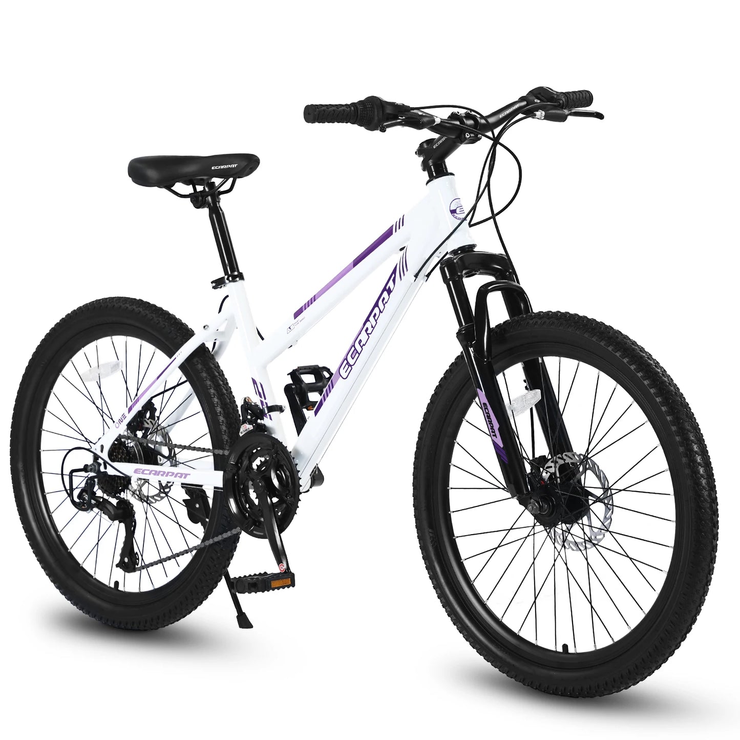 Ecarpat Women's Mountain Bike With Front Suspension And Disc Brakes