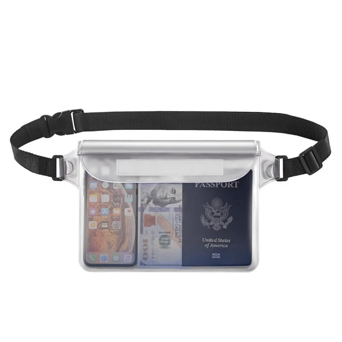 Waterproof Phone Pouch Portable Diving Waist Pack Adjustable Waist Strap Dry Bag for Beach Swimming Kayaking Boating Fishing