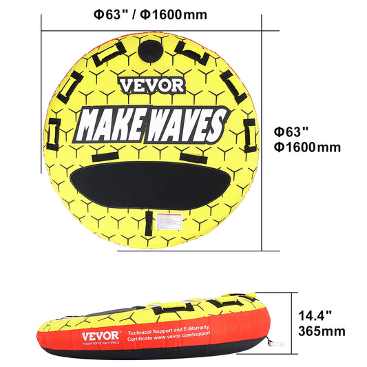 SucceBuy Towable Tube for Boating 1-3 People Water Sports