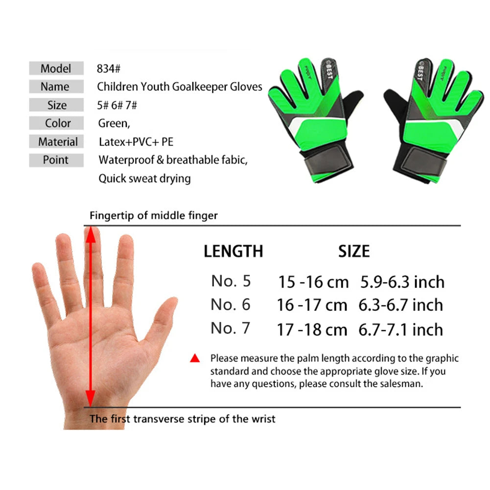 MOJOYCE Football Goalkeeper Gloves Full-Finger Anti-Slip Waterproof