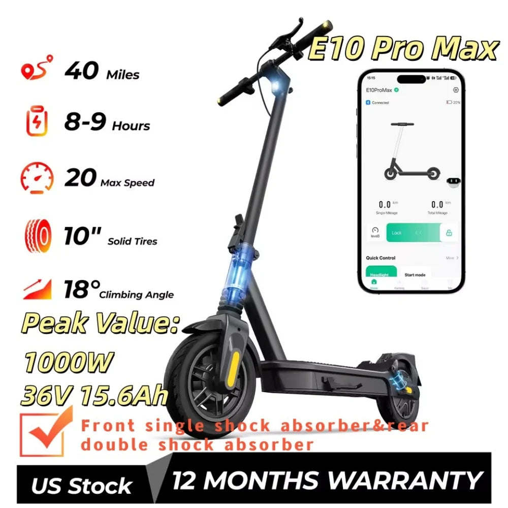 HeroPick Foldable Electric Scooter 500W 36V Long Range