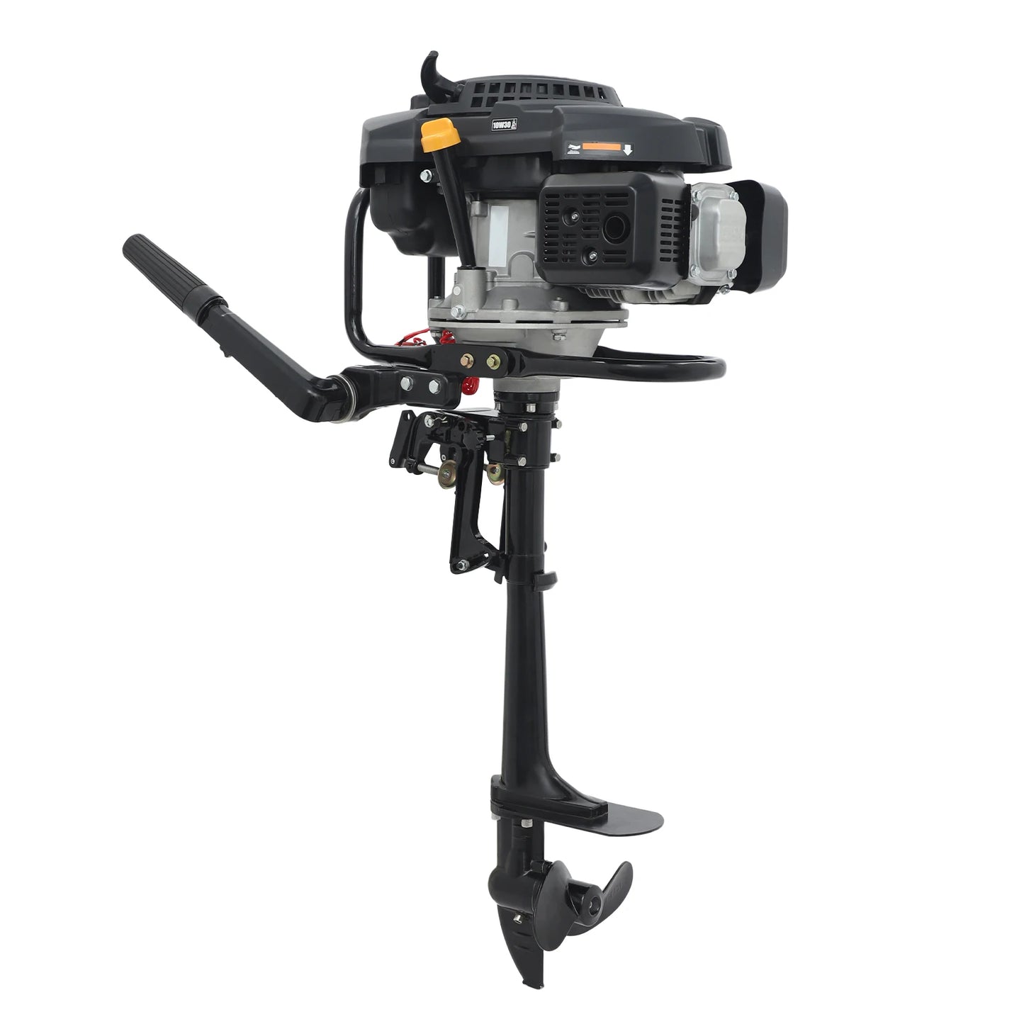 224cc 9HP Four Stroke Outboard Motor, CDI Ignition 180° Reverse Function, Aluminum Alloy Boat Engine for 15-20ft Boats