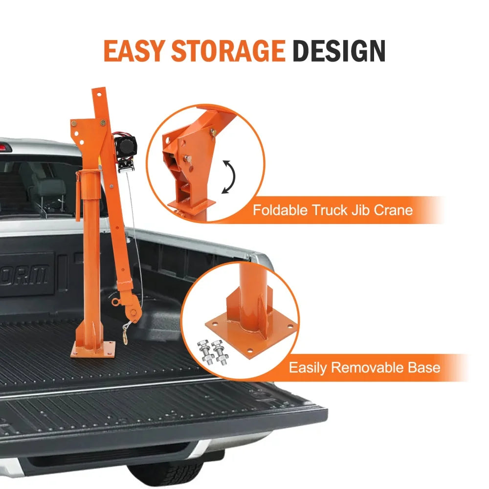 HiMISS Electric Trailer Dolly Truck Crane Hoist With Winch