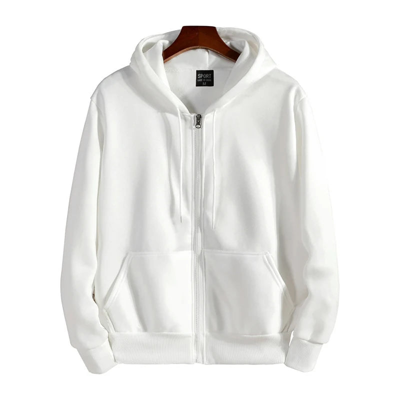 Men's Zipper Hoodie Sweatshirt Autumn Winter Casual Wear