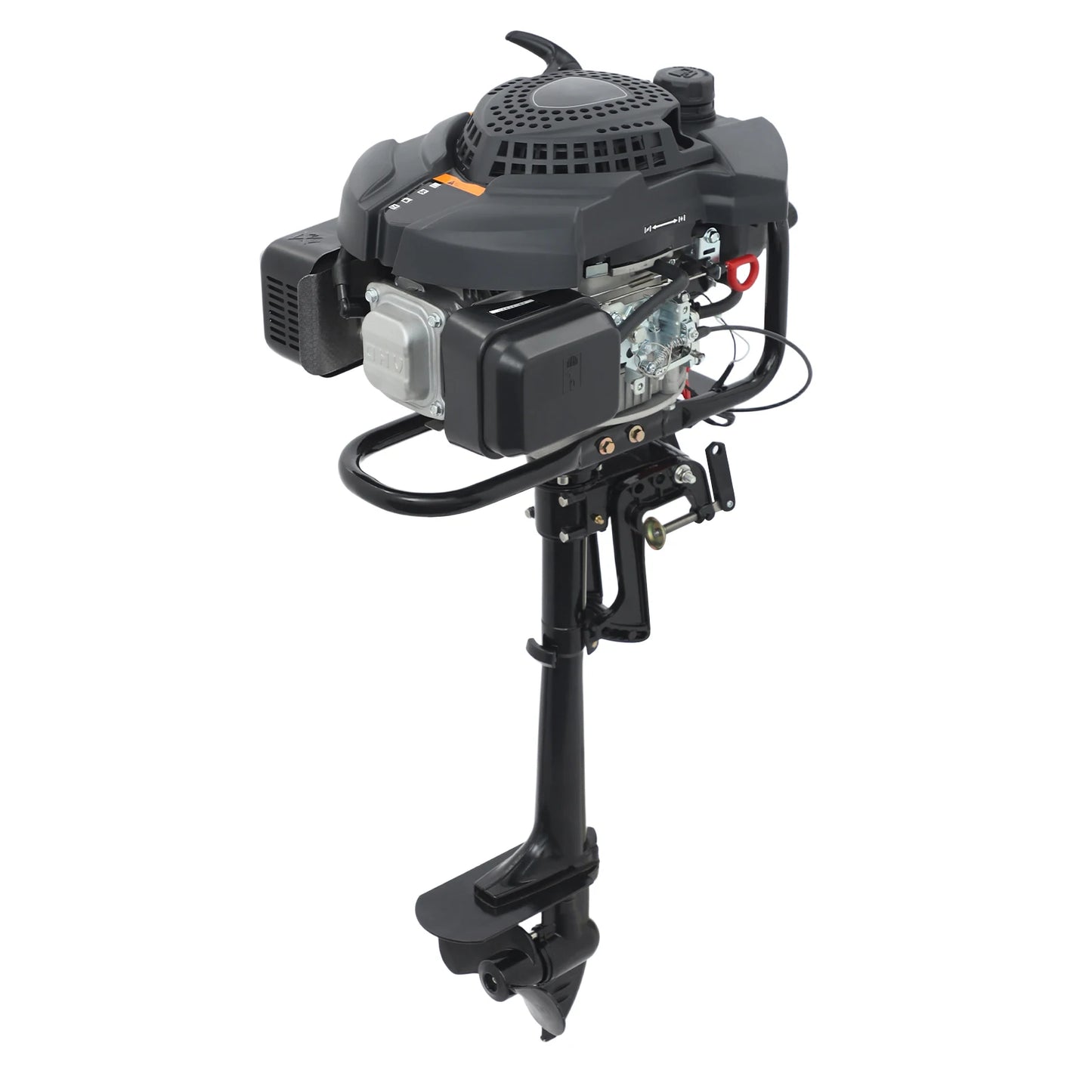 224cc 9HP Four Stroke Outboard Motor, CDI Ignition 180° Reverse Function, Aluminum Alloy Boat Engine for 15-20ft Boats