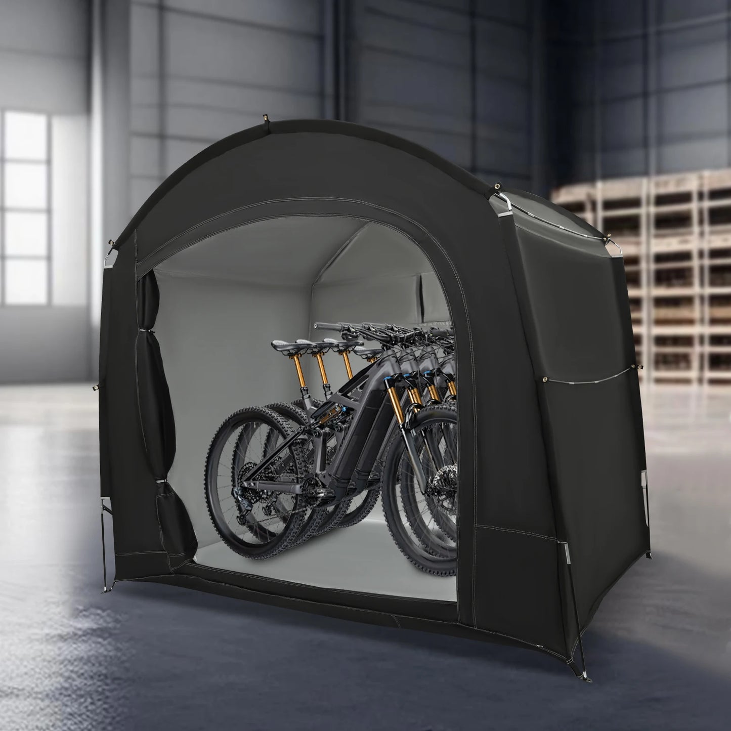 Portable Waterproof Bike Storage Shed For 1 To 4 Bikes
