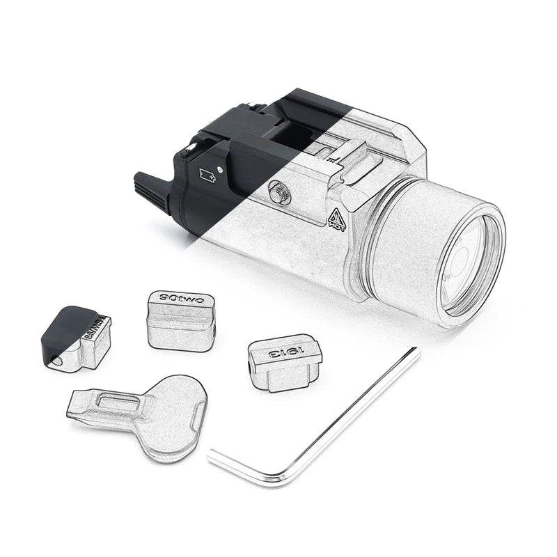 TR1 TR7 TR8 Outdoor Weapon Light 1000Lumen LED 20mm Rail