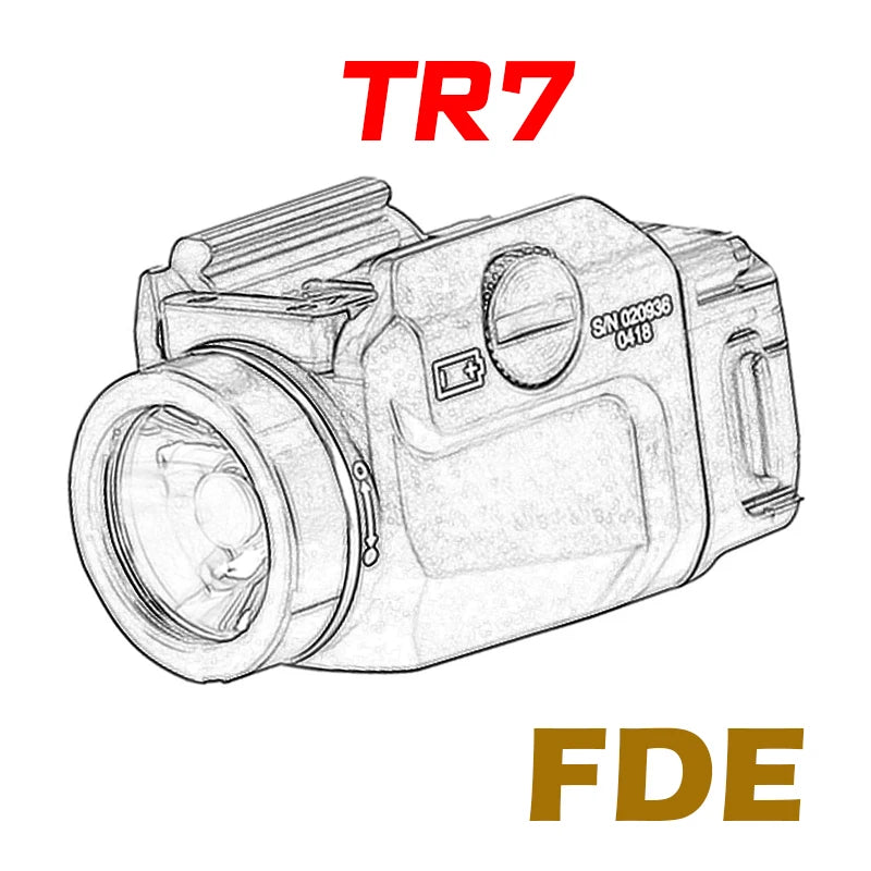TR1 TR7 TR8 Outdoor Weapon Light 1000Lumen LED 20mm Rail