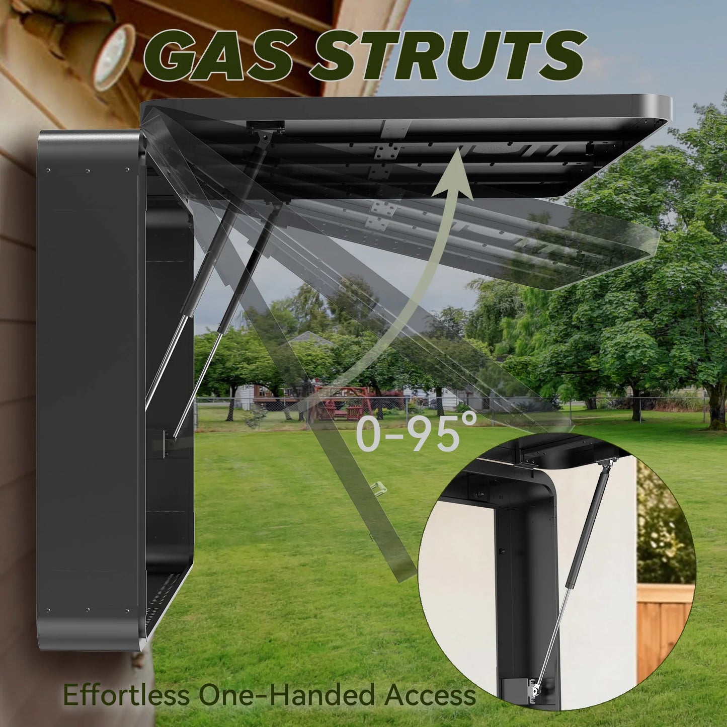 US Stock 55" Metal Outdoor TV Enclosure Weatherproof IP65 Shield Box Full Motion Pull-Out Bracket Included for Outside Patio