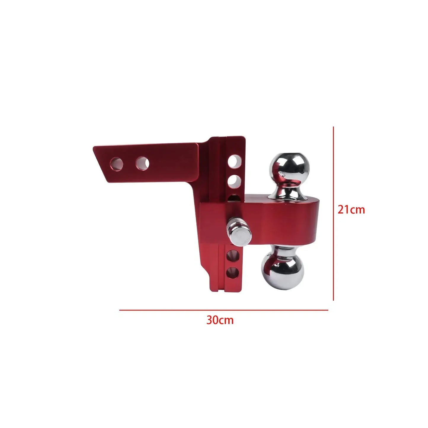 AP03 Red Adjustable Trailer Hitch Fits 2-inch Receiver 6-inch Drop Solid Tube Hitch -12500 LBS
