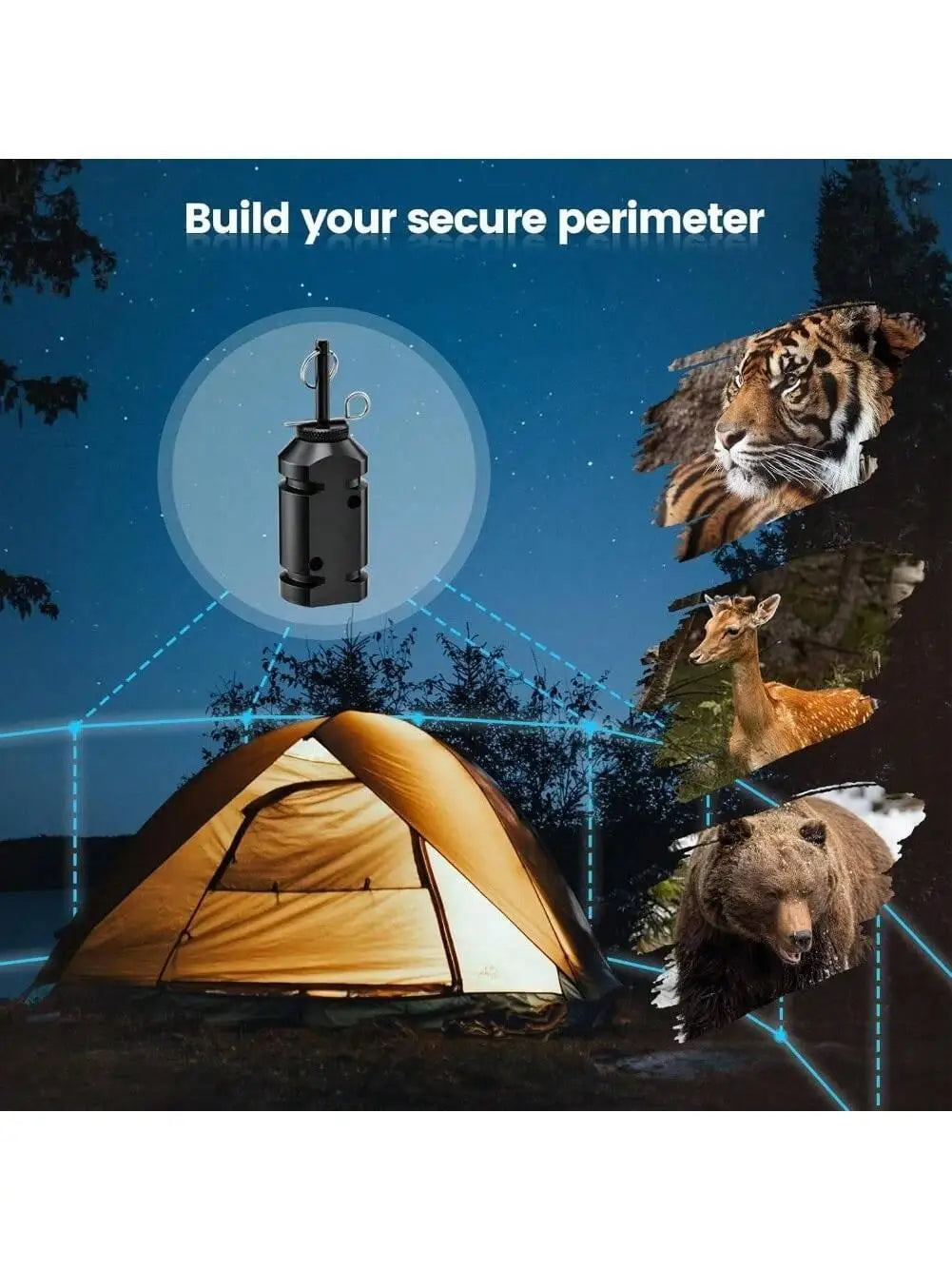 Camp Security Perimeter Trip Wire Alarm For Camping Safety