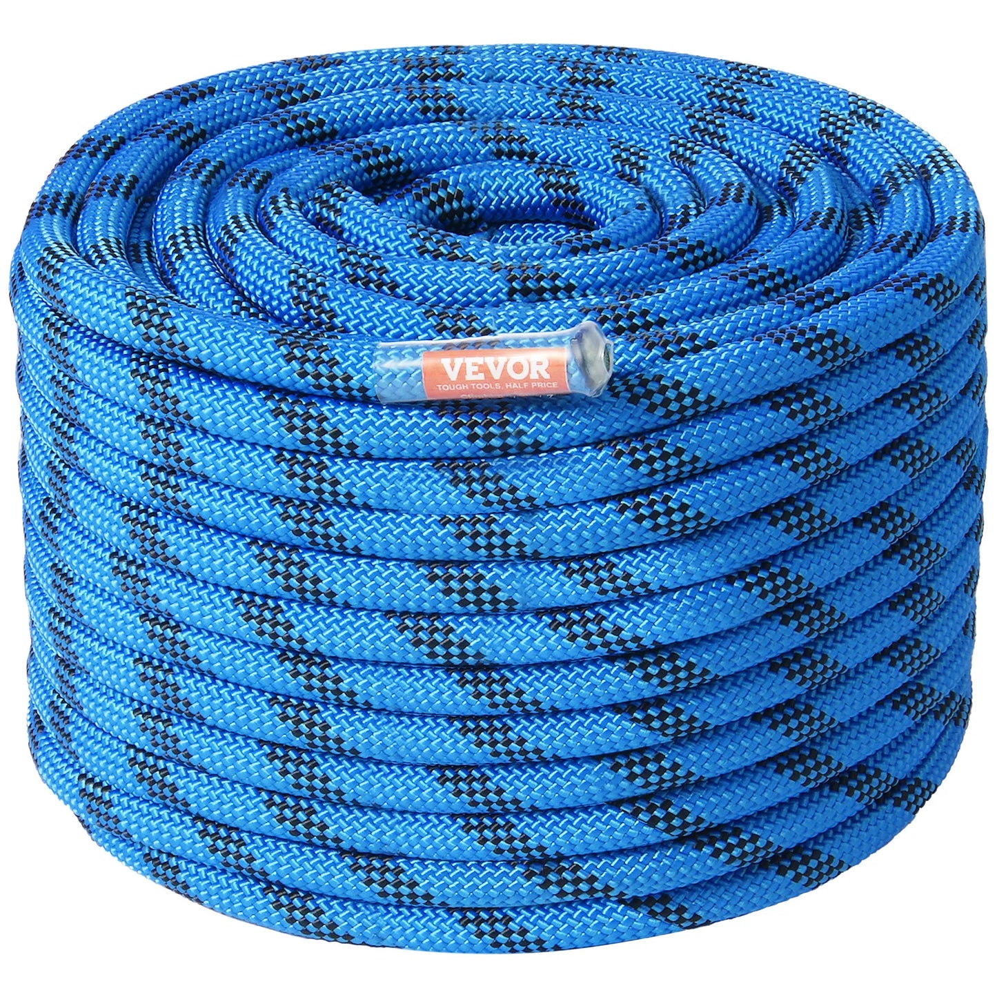 VEVOR Static Climbing Rope With Steel Snap Hooks 32 KN Break Strength