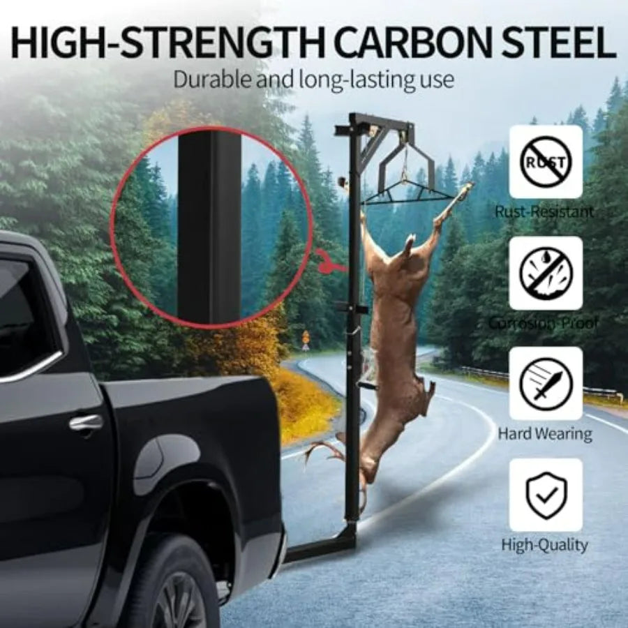 SHXI Hitch Mounted Deer Hoist With Winch Lift Gambrel