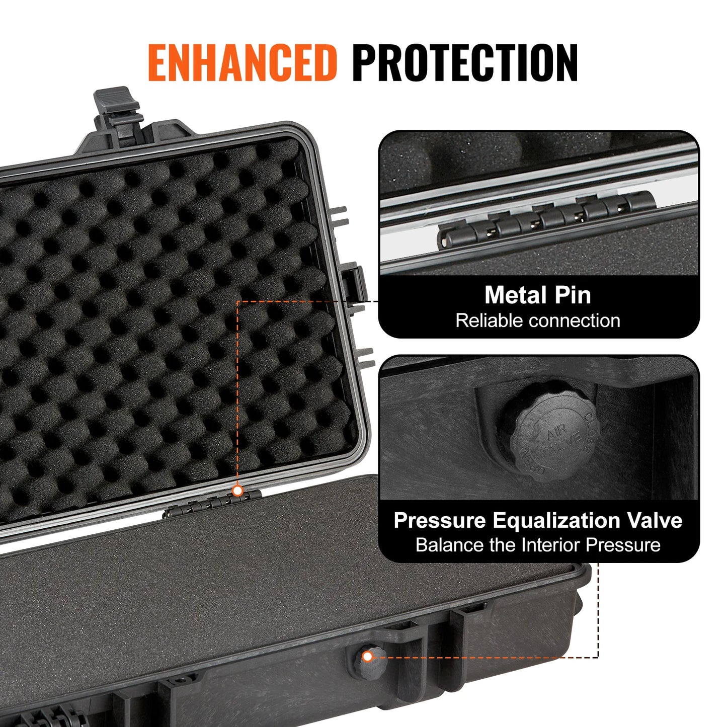 SucceBuy Hard Rifle Case With Casters For Long Guns